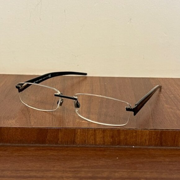 Dolce & Gabbana Silver Black Rimless Glasses Italy D&G 4128 H71 53-16-135